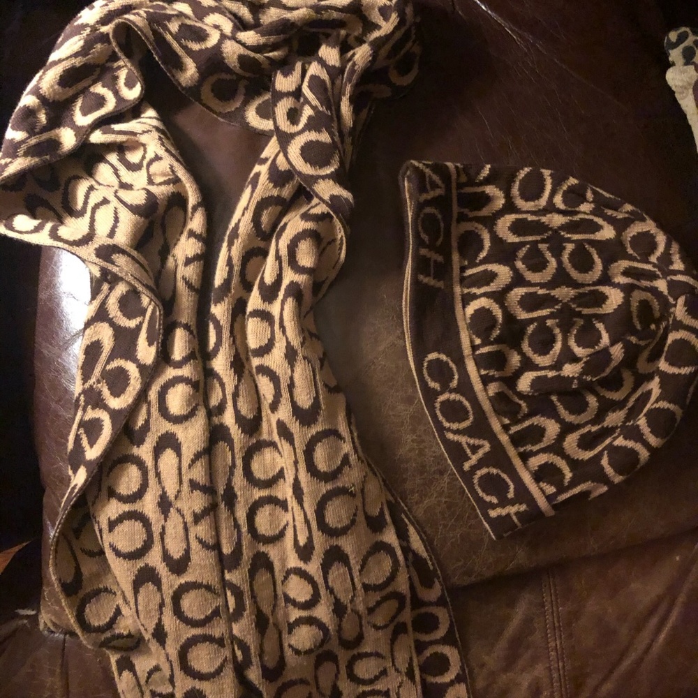 Coach Beanie and Scarf